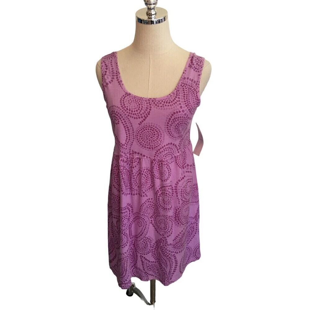 Icantoo Purple Size Extra Small Dress Womens Paisley Knee Length 100% Cotton NEW